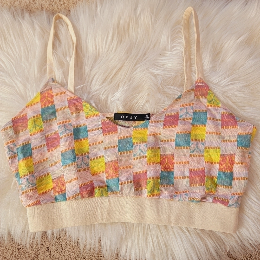 Obey Adelie Jacuard Bra Top S